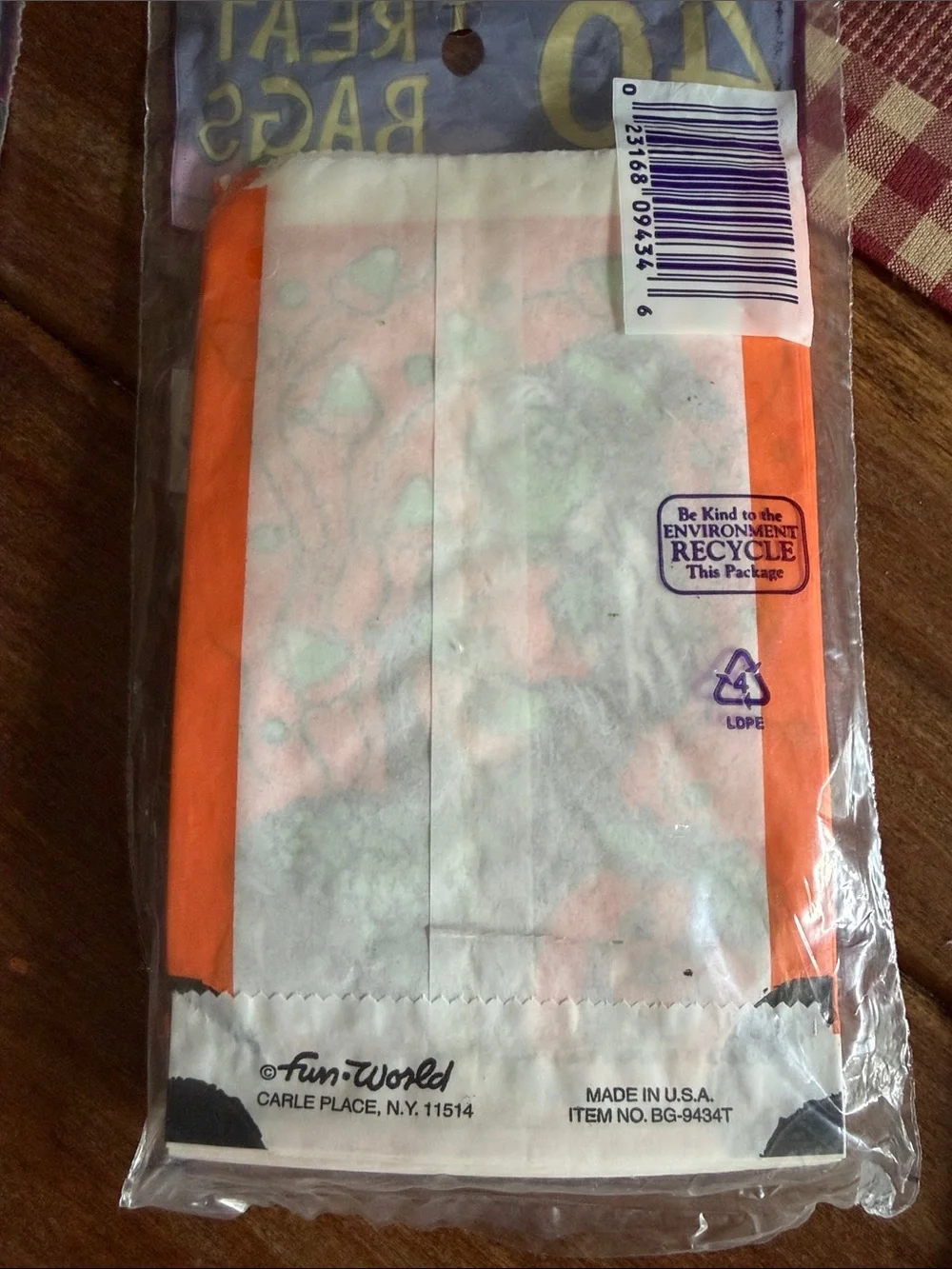 Fun World Halloween Treat Bags - Orange & Black (2 Packs of 40)
